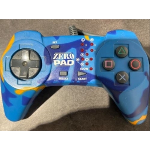 MANETTE FILAIRE NON OFFICIELLE ZERO PAD BLEU PS1