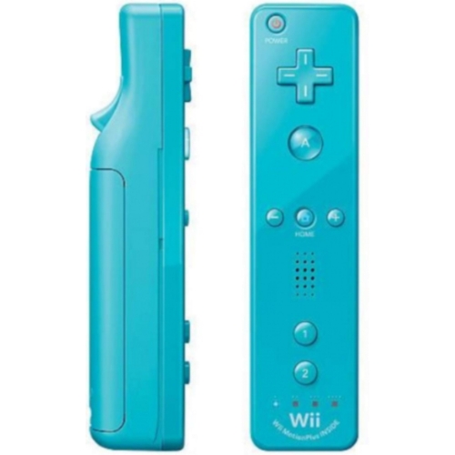 WII MOTE BLEU OFFICIELLE AVEC MOTION PLUS INTEGRE 