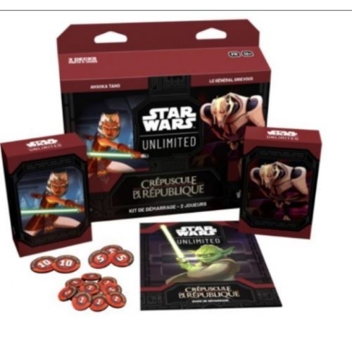 JEU DE CARTE A COLLECTIONNNER STAR WARS CREPUSCULE DE LA REPUBLIQUE KITE DE DEMARRAGE 2 JOUEURS 