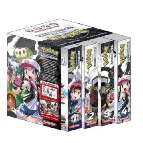 Coffret - Pokémon Noir et Blanc Double - tomes 1-2-3-4 MANGA 