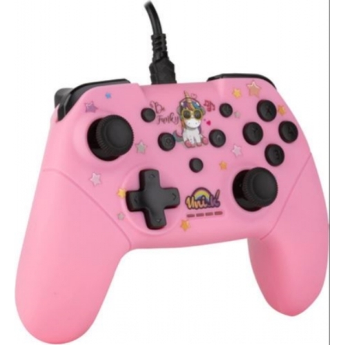 MANETTE SWITCH FILAIRE KONIX ROSE UNIK LICORNE NON OFFICIELLE 
