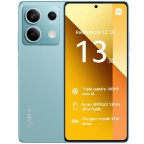 REDMI NOTE 13 5G OCEAN BLUE 256GO RAM:8GO 108MPX ECRAN:AMOLED(120HZ) PLAY STORE