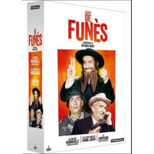 Coffret Louis de Funès, 3 comédies de Gérard Oury - La grande vadrouille + Les aventures de Rabbi Jacob + Le corniaud DVD 