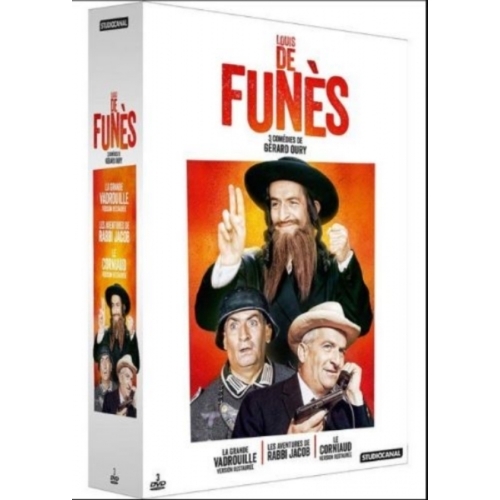 Coffret Louis de Funès, 3 comédies de Gérard Oury - La grande vadrouille + Les aventures de Rabbi Jacob + Le corniaud DVD 