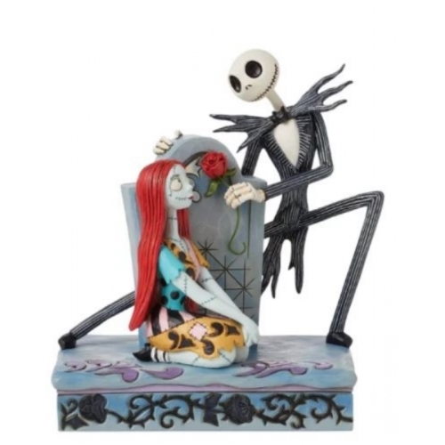 Figurine Jack & Sally sur pierre tombale Disney traditions 