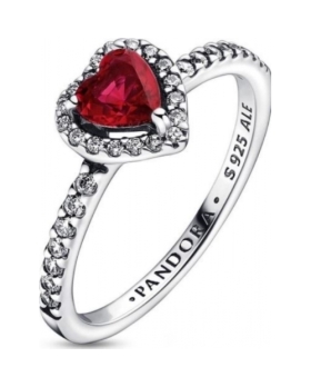 Bague Cœur Rouge Surélevé PANDORA TAILLE 50  198421C02-50