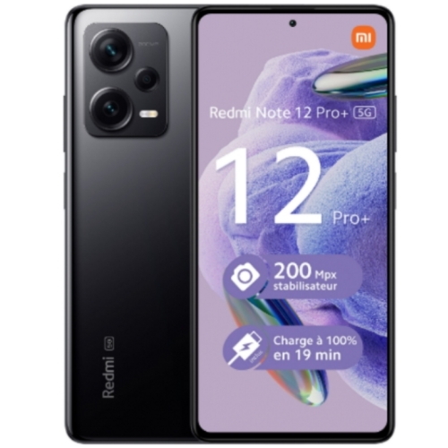 REDMI NOTE 12 PRO+ 5G NOIR 256GO RAM:8GO 200MPX ECRAN:OLED 120HZ PLAYSTORE 