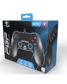 PS4 PGP WIRED BLUE   MANETTE FILAIRE COMPATIBLE PS4/PS3/PC AVEC PRISE JACK SOG-WXGP4