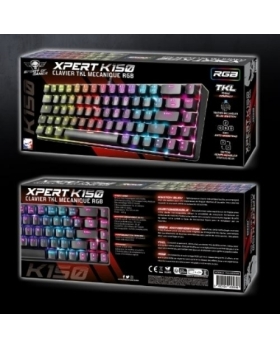 XPERT K150  CLAVIER FILAIRE MECANIQUE TKL 60% / USB / RGB / SWITCH BLEU - FR