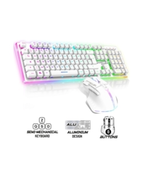 ULTIMATE 600   PACK RGB SANS FIL : CLAVIER / SOURIS / BLANC / FR CLS-MK600SWT