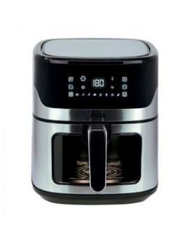 Friteuse sans huile 6,5 L avec fenêtre, finition inox, 1600 W, minuterie et 8 programmes Jocca - Gri