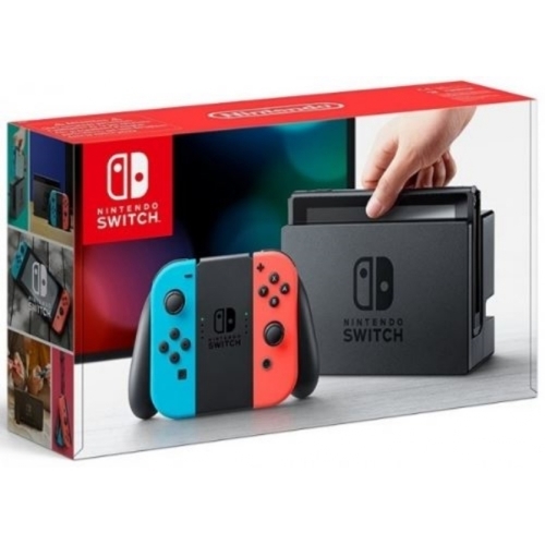Nintendo Console Switch avec Joy-Con bleu néon et rouge néon
