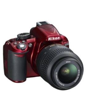 NIKON D3100 ROUGE + OBJECTIF 18-55 VR KIT 14mpx 