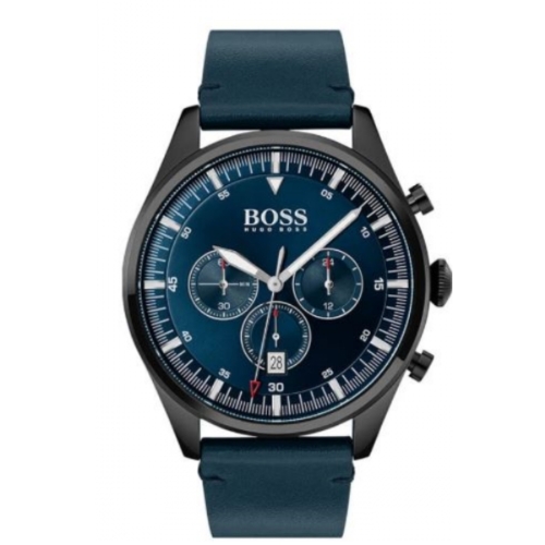 Montre Homme HUGO BOSS Pioneer 1513711 Bracelet Cuir Bleu