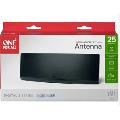 ANTENNE TV INTERIEUR DESIGN LINE CURVED ANT DVB-T2 FILTRE 5G - DISTANCE JUSQU'A 25KM SV9430G