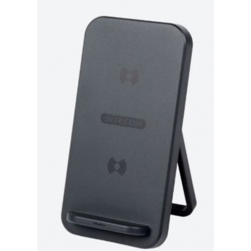 Chargeur sans fil avec support Sitecom Noir 15watts