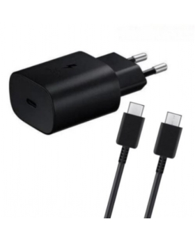 CHARGEUR COMPLET (SECTEUR 25W+CABLE)SAMSUNG ORIGINAL 
