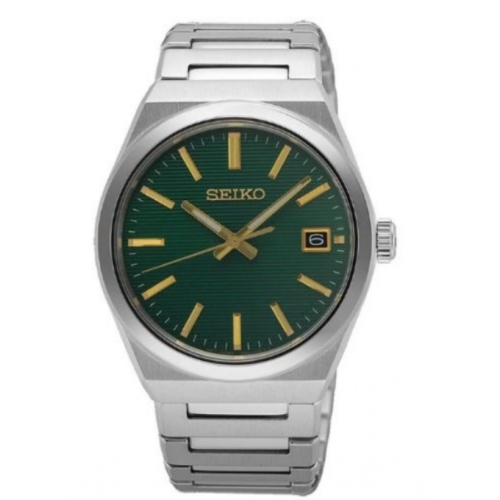SEIKO SUR601P1 Montre Seiko Classique Vert Quartz 3 aiguilles