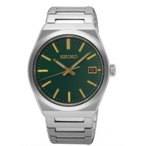 SEIKO SUR601P1 Montre Seiko Classique Vert Quartz 3 aiguilles