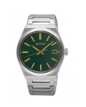 SEIKO SUR601P1 Montre Seiko Classique Vert Quartz 3 aiguilles