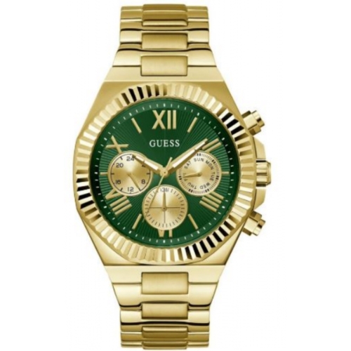 Montre Homme Guess Equity Vert et Or GW0703G2 