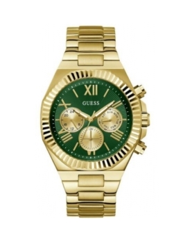 Montre Homme Guess Equity Vert et Or GW0703G2 
