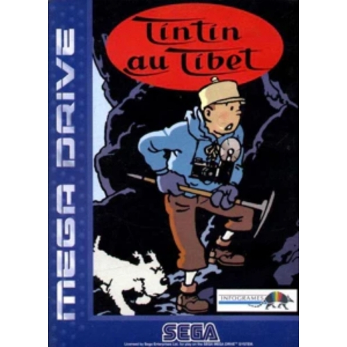TINTIN AU TIBET MEGA DRIVE EN BOITE + NOTICE 