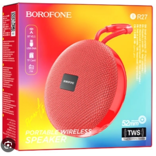 Enceinte bluetooth BOROFONE BR27 Rouge 5Watts FM/SD/USB
