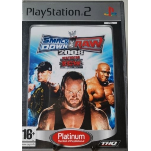 SmackDown vs RAW 2008 Platinum PS2  AVEC NOTICE 