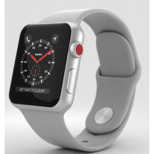 Apple Watch Series 3 42 mm GPS+Cellular Aluminium A1891 Argent et Bracelet Milanais Argent