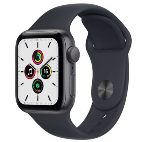 APPLE WATCH SE 1ERE GEN NOIR 40MM  A2351 GPS BATTERIE:84% BRACELET SPORT