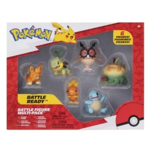 POKEMON BATTLE FIGURE MULTI-PACK POHM/TORTIPOUSS/HOOTHOOT/POUSSIFEU/DRATATIN/CARAPUCE 