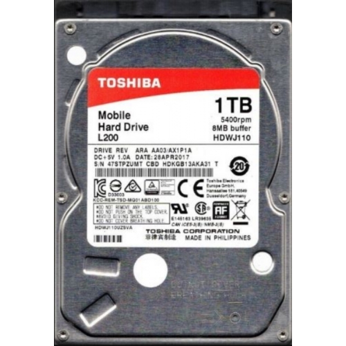 DISQUE DUR EXTERNE TOSHIBA L200 1TB HDWJ110 USB 3.0 