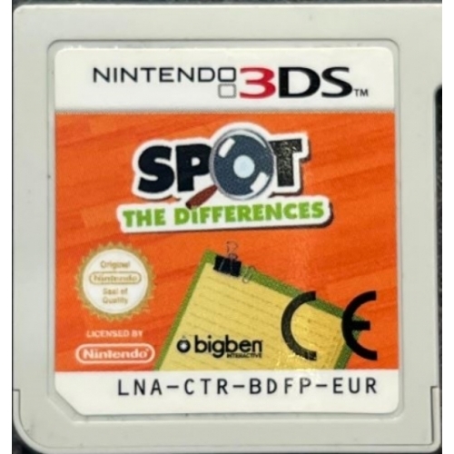 SPOT THE DIFFENRENCES 3DS LOOSE 