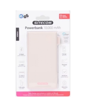BATTERIE EXTERNE POWERBANK SITECOM ROSE 10.000mAh 20watt TYPE-C/USB