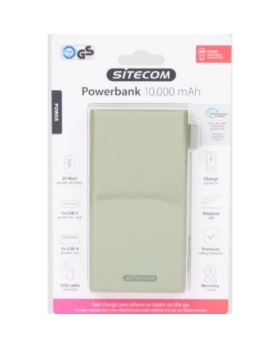 BATTERIE EXTERNE POWERBANK SITECOM GRIS 10.000mAh 20watt TYPE-C/USB