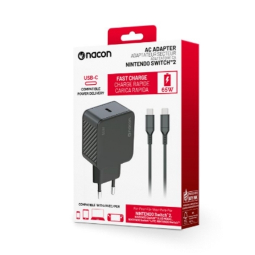 ADAPTATEUR SECTEUR NACON 65 W Noir POUR NINTENDO SWITCH 2