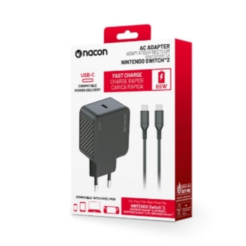 ADAPTATEUR SECTEUR NACON 65 W Noir POUR NINTENDO SWITCH 2