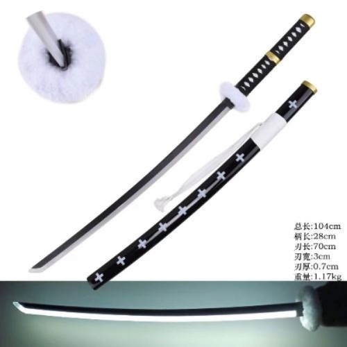 SH-521-BKGD KATANA LUMINEUX Kikoku Lame Maudite de Trafalgar Law - One Piece