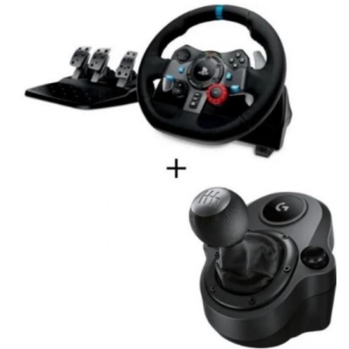 Logitech Volant G29 AVEC PEDALIER + Levier de vitesse Driving Force Shifter - Compatible PS5 - PS4
