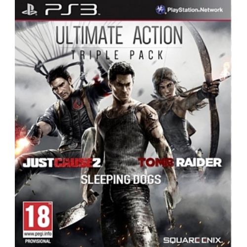 Action Pack - Tomb Raider + Just cause 2 + Sleeping Dogs AVEC NOTICE PS3