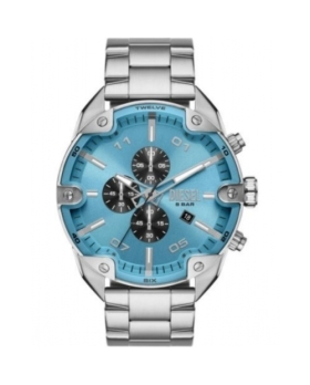 MONTRE DIESEL DZ-4655 EN ACIER ARGENTE CARDRANT BLEU 
