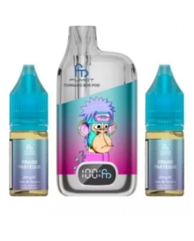  Puff Tornado Box Pod 28000 puffs 20mg FRAISE PASTEQUE + 2 flacons 10ml