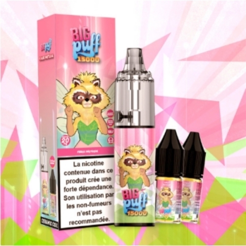 FRAISE PASTEQUE Tornado 2% 15000 puffs - Big Puff +2 flacons de 10 ml 