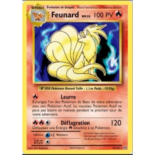 CARTE POKEMON FEUNARD NIV.32 15/108 100PV 