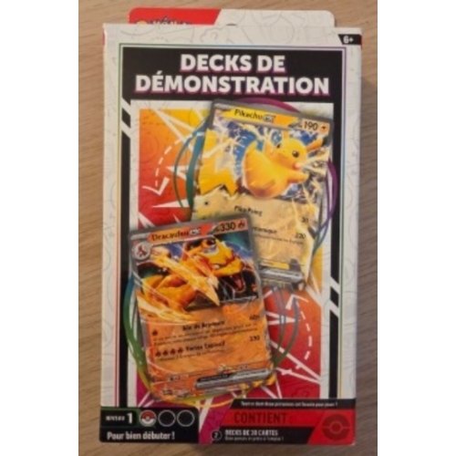 DECK DE DEMONSTRATION CARTE POKEMON PIKACHU ET DRACAUFEU