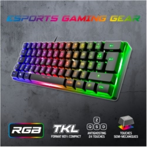 CLA-PK2BK PRO K2  CLAVIER TKL RGB MEMBRANE USB / NOIR
