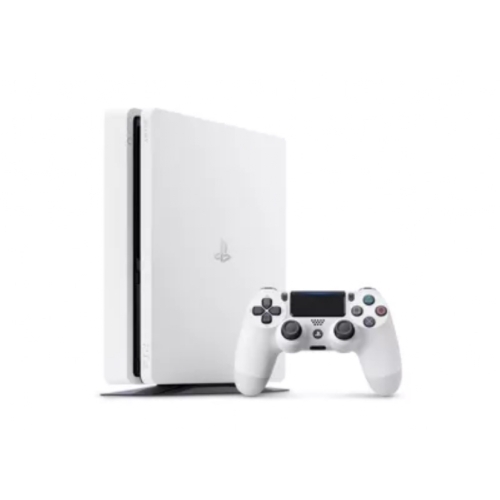 PS4 SLIM BLANCHE 500GO MANETTE OFFICIELLE NOIRE 