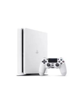 PS4 SLIM BLANCHE 500GO MANETTE OFFICIELLE NOIRE 