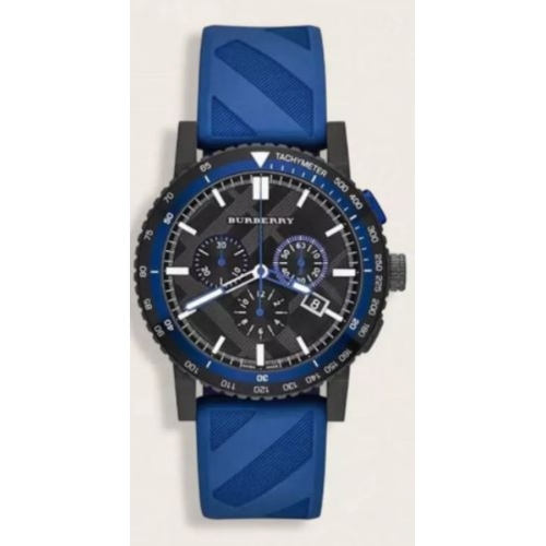 Montre Homme Burberry BU9807 Bracelet Plastique Bleu 